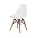 Ben Kids Dining Chair Set of 2 Modern White Eiffel Brown Wood Legs BM330189