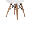 Ben Kids Dining Chair Set of 2 Modern White Eiffel Brown Wood Legs BM330189