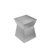Side End Table Hourglass Shaped Plinth 16 Inch Square Brushed Steel BM330192