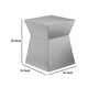 Side End Table Hourglass Shaped Plinth 16 Inch Square Brushed Steel BM330192