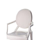Lily Outdoor Dining Armchairs Set of 4, Round Backrest, White Plastic