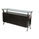 Tia Sideboard Buffet Console 2 Doors Chrome and Glass Brown 63 Inch BM330196