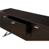 Rix Sideboard Buffet Console 2 Door X Chrome Legs Brown 69 Inch BM330199