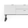 Rix Sideboard Buffet Console 2 Door X Chrome Legs White 69 Inch BM330200