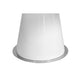 John Dining Table, 53 Inch Round Top, Modern Cone Base, White, Steel