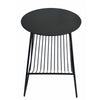 Zeo Side End Table w Magazine Rack 14 Inch Round Top Black Metal BM330202