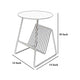 Zeo Side End Table w Magazine Rack 14 Inch Round Top Sage Green BM330203