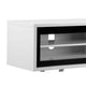 Hle TV Stand Media Console Low Profile 59 Inch White Black Lacquer BM330212
