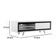Hle TV Stand Media Console Low Profile 59 Inch White Black Lacquer BM330212