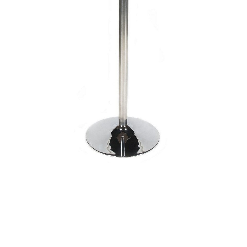 Dexo Bar Height Table 30 Inch Espresso Brown Round Top Chrome Steel BM330214