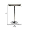 Dexo Bar Height Table 30 Inch Espresso Brown Round Top Chrome Steel BM330214