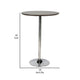 Dexo Bar Height Table 30 Inch Espresso Brown Round Top Chrome Steel BM330214