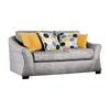 Nyrah 2pc Sofa Loveseat Set Light Gray Faux Linen 8 Throw Pillows BM330250