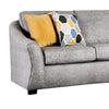 Nyrah 2pc Sofa Loveseat Set Light Gray Faux Linen 8 Throw Pillows BM330250