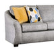 Nyrah 2pc Sofa Loveseat Set Light Gray Faux Linen 8 Throw Pillows BM330250