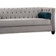 Silva Sofa Loveseat Set 4 Lumbar Pillows Gray Tufted Faux Velvet BM330275