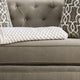 Erin Sofa Loveseat Set 6 Large Pillows Brown Small Weave Chenille BM330281