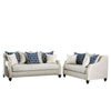 Efyn Sofa and Loveseat Set, Loose Pillow Back, Rich Ivory Burlap Weave