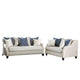 Efyn Sofa and Loveseat Set, Loose Pillow Back, Rich Ivory Burlap Weave
