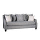 Efyn Sofa and Loveseat Set Loose Pillow Back Light Gray Burlap Weave BM330283