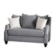 Efyn Sofa and Loveseat Set Loose Pillow Back Light Gray Burlap Weave BM330283