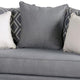 Efyn Sofa and Loveseat Set Loose Pillow Back Light Gray Burlap Weave BM330283