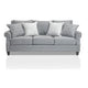 Vanni Sofa and Loveseat Set 6 Accent Throw Pillows Gray Faux Linen
