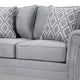 Vanni Sofa and Loveseat Set 6 Accent Throw Pillows Gray Faux Linen