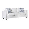 Imna Sofa and Loveseat Set with 4 Accent Pillows White Blue Chenille BM330286