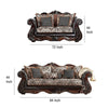 Ammy 2pc Sofa Loveseat Set Dark Brown Faux Leather 5 Accent Pillows BM330296