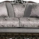 Delie 2pc Sofa Loveseat Set Gray Chenille 4 Accent Throw Pillows
