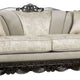 Delie 2pc Sofa Loveseat Set Ivory Chenille 4 Accent Throw Pillows BM330307
