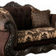 Jinaa 2pc Sofa Loveseat Set Dark Brown Chenille 4 Accent Pillows BM330311