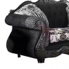 Jinaa 2pc Sofa Loveseat Set Black Gray Chenille 5 Accent Pillows BM330312