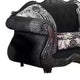 Jinaa 2pc Sofa Loveseat Set Black Gray Chenille 5 Accent Pillows BM330312