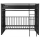 Twin Size Bunk Bed with Futon Sofa Base Modern Black Metal Frame BM330320