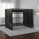 Twin Size Bunk Bed with Futon Sofa Base, Modern Black Metal Frame