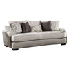 Coty Sofa, 101 Inch Light Gray, 5 Throw PIllows, T Shaped Seat Cushion