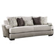 Coty Sofa, 101 Inch Light Gray, 5 Throw PIllows, T Shaped Seat Cushion