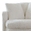 Rane Swivel Accent Chair 49 Inch Extra Soft White Chenille Upholstery BM330352