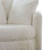 Rane Swivel Accent Chair 49 Inch Extra Soft White Chenille Upholstery BM330352