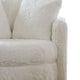 Rane Swivel Accent Chair 49 Inch Extra Soft White Chenille Upholstery BM330352