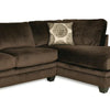 Bova Sectional Chaise Sofa 170 Inch Brown Microfiber 4 Throw Pillows