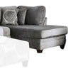 Bova Sectional Chaise Sofa 170 Inch Gray Microfiber 4 Throw Pillows