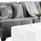 Bova Sectional Chaise Sofa 170 Inch Gray Microfiber 4 Throw Pillows