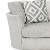 Tara Swivel Accent Chair 58 Inch Round Gray Chenille Solid Wood BM330359