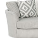 Tara Swivel Accent Chair 58 Inch Round Gray Chenille Solid Wood BM330359