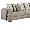 Sectional Sofa 4 Accent Pillows 145 Inch Gray Chenille Solid Wood BM330360