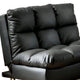 Karla 2pc Futon Sofa and Chair Set Chrome Legs Black Faux Leather BM330377