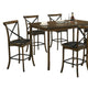 Bien 7pc Counter Height Table Set with 6 Espresso Faux Leather Chairs BM330399